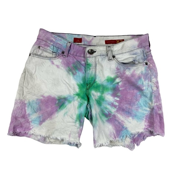 X2 Quality Denim Size 31 Cut Off Tie Dye Jeans Shorts - Picture 1 of 7